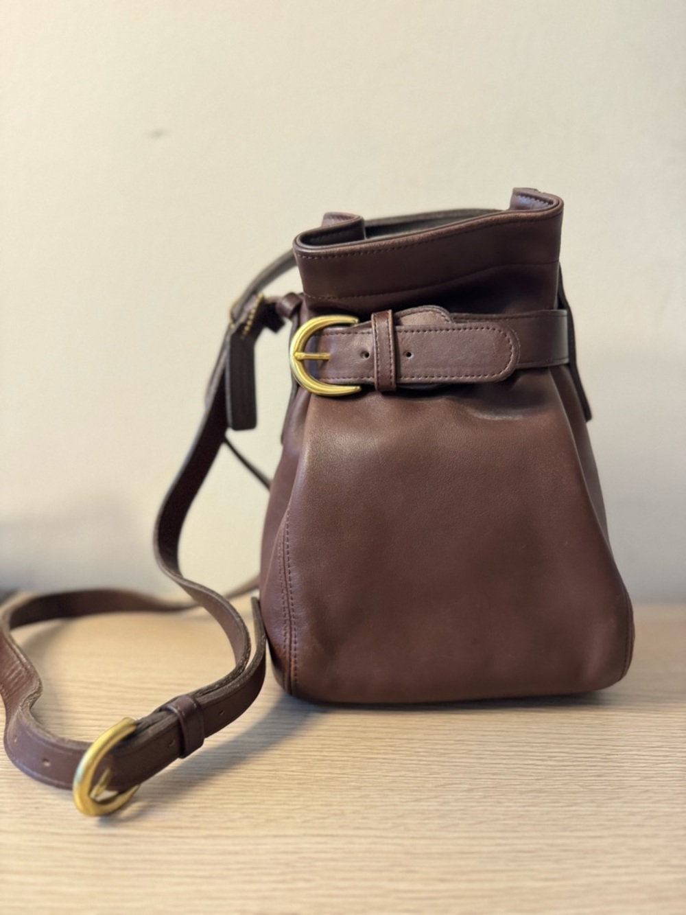 Vintage Coach Mahogany SoHo Buckle Pouch